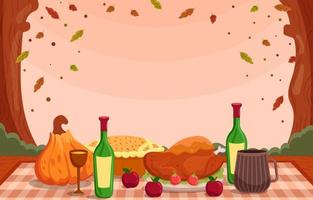 fond de nourriture et de boisson de thanksgiving vecteur
