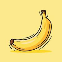 illustration d'une banane jaune vecteur