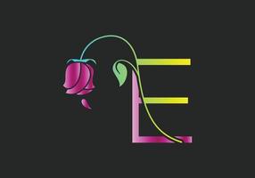 e monogrammes logo rose, modèle de vecteur de beauté spa cosmétiques de luxe