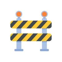 barrières de sécurité, lignes de réparation de routes, panneaux d'avertissement de construction vecteur