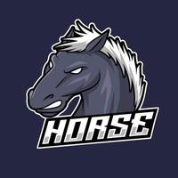 illustration de logo de mascotte de cheval e sport vecteur