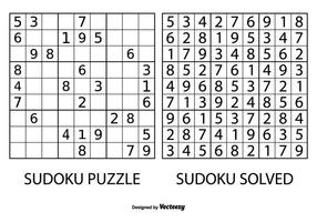 Vector de puzzle de Sudoku