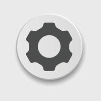 icône de réglage pour les applications ou l'interface Web avec bouton. ensemble de paramètres, engrenage, vecteur d'icône de rouage avec bouton. signe un réglage de style plat ou un engrenage avec bouton