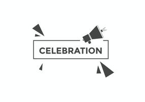 bouton de texte de célébration. bulle. bannière web colorée de célébration. illustration vectorielle vecteur