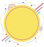cadre de cercle géométrique rétro transparent vecteur