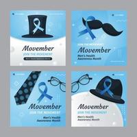 publication sur les réseaux sociaux movember vecteur