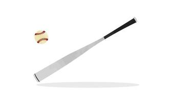 clipart de batte de baseball. illustration de vecteur de style aquarelle simple batte de baseball en métal isolé sur fond blanc. style dessiné à la main de dessin animé de batte de baseball en acier. conception de vecteur de bâton de baseball