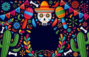 fond de festivité dia de los muertos vecteur