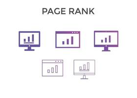 ensemble d'icônes de rang de page. utilisé pour le référencement ou la conception Web vecteur