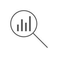 illustration vectorielle d'icône d'étude de marché. icône d'analyse de marché. utilisé pour le référencement ou le site Web vecteur