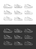 icônes vectorielles de chaussures de sport de mode vecteur