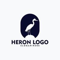 logo héron simple concept art vectoriel