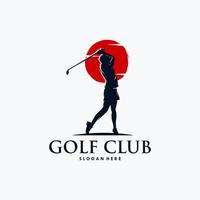 vecteur de conception de logo de club de golf