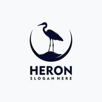 logo héron simple concept art vectoriel