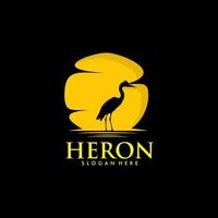 logo héron simple concept art vectoriel