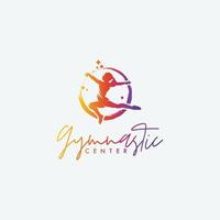 modèles de conception de logo de centre de gymnastique vecteur