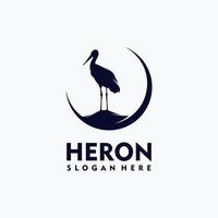 logo héron simple concept art vectoriel