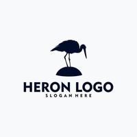 logo héron simple concept art vectoriel