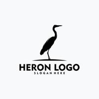 logo héron simple concept art vectoriel