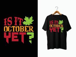 conception de t-shirt d'automne vecteur