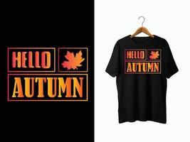 conception de t-shirt d'automne vecteur