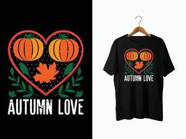 conception de t-shirt d'automne vecteur