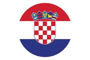cercle drapeau vecteur de croatie