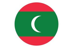 cercle drapeau vecteur des maldives