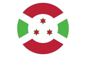 vecteur de drapeau de cercle du burundi sur fond blanc.