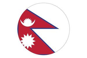 cercle drapeau vecteur du népal