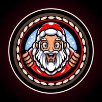 mascotte du père noël. création de logo esport vecteur