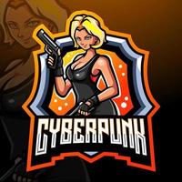 mascotte cyberpunk. création de logo esport vecteur