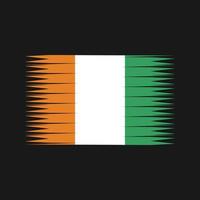 vecteur de drapeau de côte d'ivoire. drapeau national