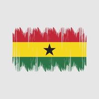 coups de brousse du drapeau du ghana. drapeau national vecteur