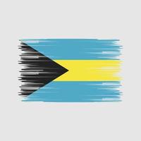 brosse de drapeau des bahamas. drapeau national vecteur