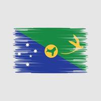 brosse de drapeau des îles de noël. drapeau national vecteur