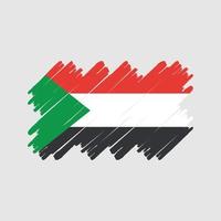 brosse drapeau soudan. drapeau national vecteur