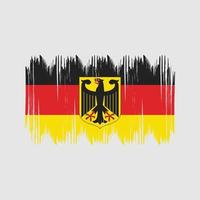 coups de brousse du drapeau allemand. drapeau national vecteur