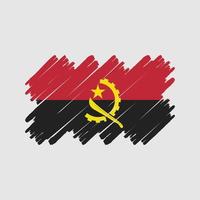 pinceau drapeau angola. drapeau national vecteur