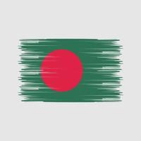 brosse drapeau bangladesh. drapeau national vecteur