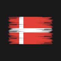 pinceau drapeau danemark. drapeau national vecteur