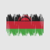 coups de brousse du drapeau malawi. drapeau national vecteur