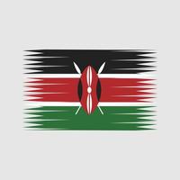 vecteur de drapeau du Kenya. drapeau national