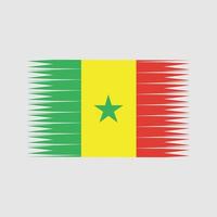 vecteur de drapeau du Sénégal. drapeau national