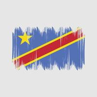 drapeau de la république du congo coups de brousse. drapeau national vecteur