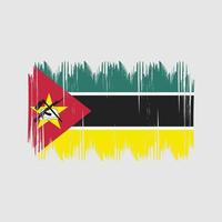 coups de brousse du drapeau mozambicain. drapeau national vecteur