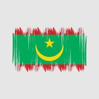 coups de brousse du drapeau de la mauritanie. drapeau national vecteur