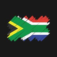 pinceau drapeau afrique du sud. drapeau national vecteur