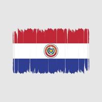 coups de pinceau du drapeau du paraguay. drapeau national vecteur