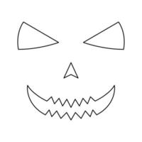 coloriage avec le visage d'halloween pour les enfants vecteur